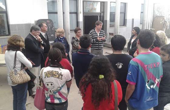 Autoridades supervisaron obras en el Polivalente de Arte junto a la comunidad educativa