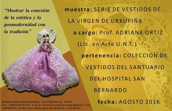 Colección de vestidos de la Virgen de Urkupiña en el Arias Rengel