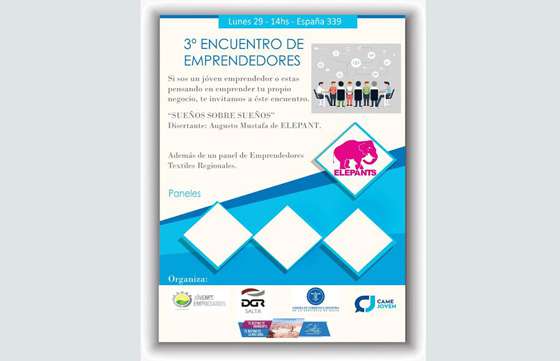 Rentas realizará el 3º Encuentro de Emprendedores de Salta