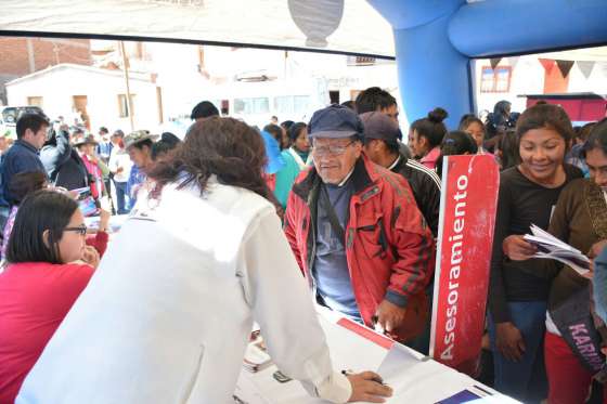 Vecinos de Nazareno realizaron más de 500 consultas y trámites en el Centro de Atención Ciudadana