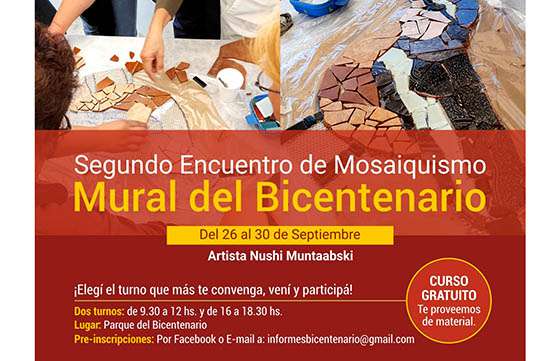 Una reconocida artista enseñará mosaiquismo en el Parque del Bicentenario