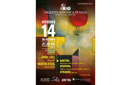 Próximo concierto de la Orquesta Sinfónica de Salta