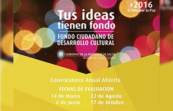 Extienden la recepción de proyectos para el Fondo Ciudadano de Desarrollo Cultural