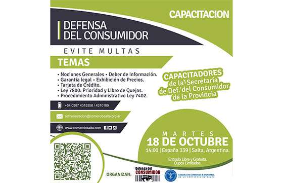 La Secretaría de Defensa del Consumidor capacitará a personal y propietarios de comercios