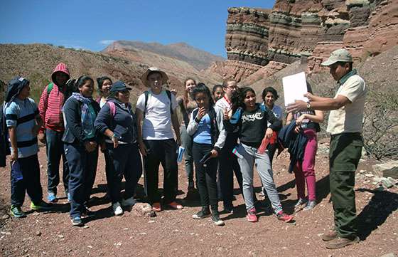 Alumnos cafayateños recorrieron la Reserva Quebrada de las Conchas