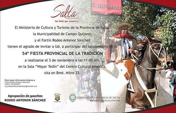 Lanzan una nueva edición de la Fiesta Provincial de la Tradición
