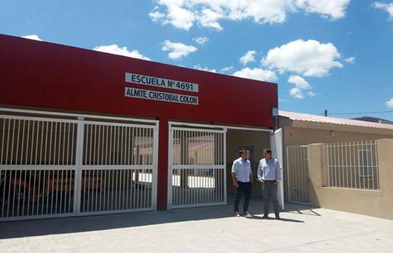 Está próxima a finalizar la obra integral de la escuela Cristóbal Colón