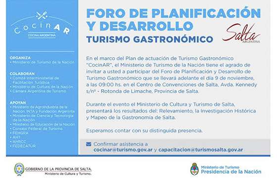 Se desarrollará mañana en Salta el Foro CocinAR