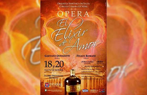 La Sinfónica de Salta estrenará la ópera Elixir de Amor