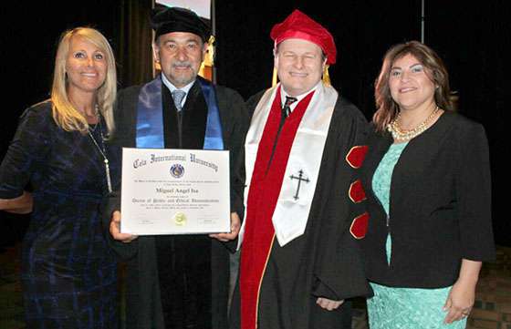 El vicegobernador Isa recibió un doctorado honoris causa en Estados Unidos