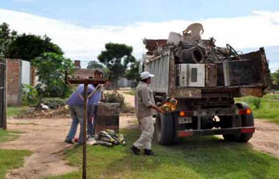 El descacharrado en villa 20 de Junio se realizará la próxima semana