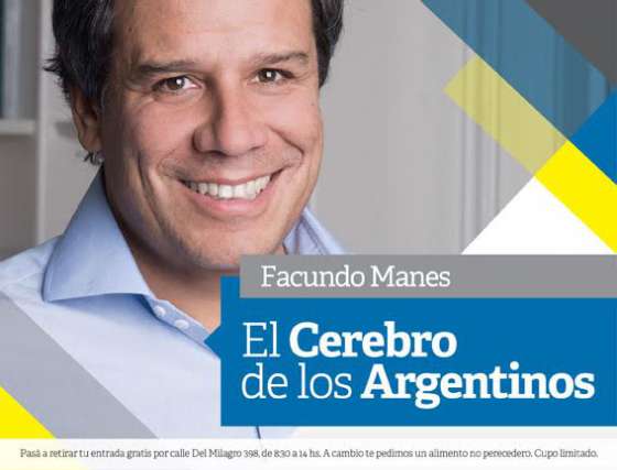 Facundo Manes presenta esta tarde su libro en Salta