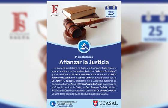 La ministra Calletti participará en la mesa Afianzar la Justicia