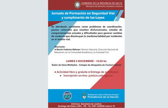 Inscriben para la Jornada de Formación en Seguridad Vial y Cumplimento de las Leyes