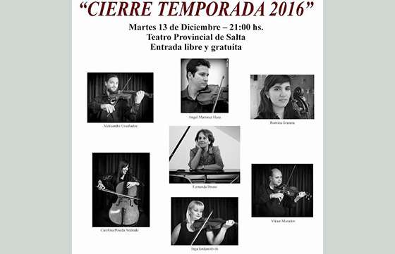 Música de Cámara despide el año con obras de Schumann y Dvorak