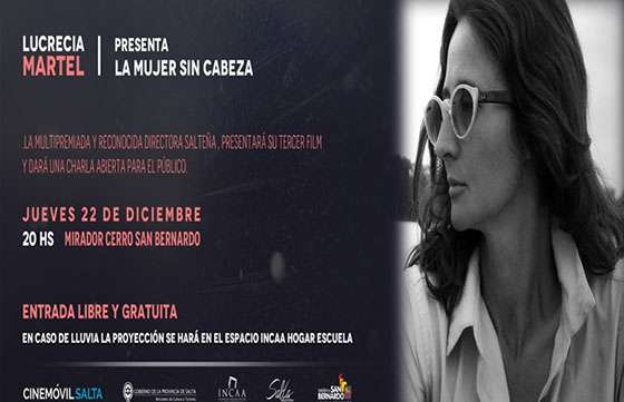 Lucrecia Martel y el Cine Móvil hoy en el Mirador del Cerro