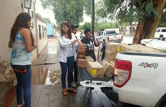 El Ministerio de Trabajo entregó donaciones al hospital de Morillo