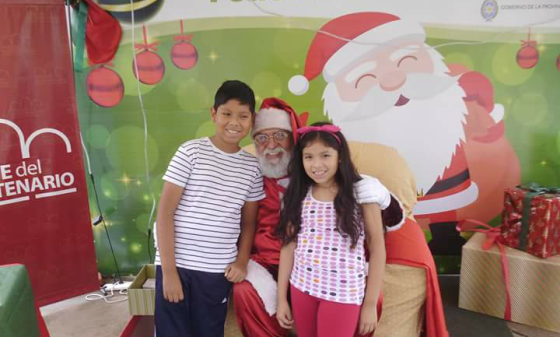 Papá Noel visitará hoy el Parque del Bicentenario