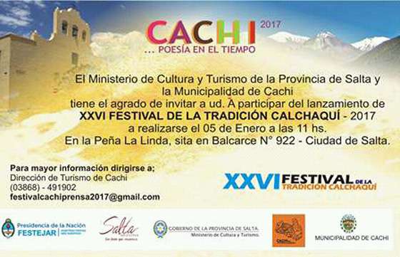 Cachi presentará hoy el festival de la Tradición Calchaquí