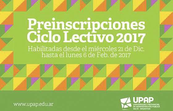 Continúan abiertas las preinscripciones para las carreras de la UPAP