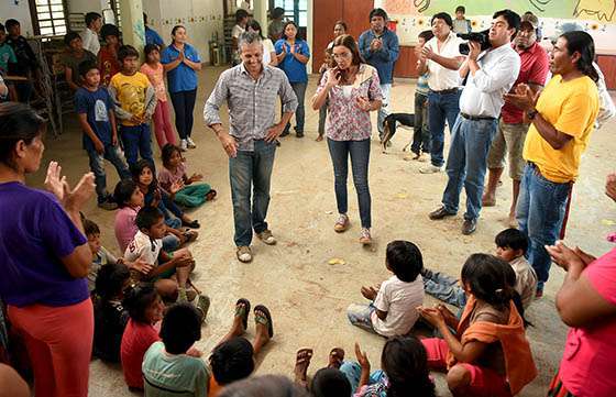 Los Ministros de Primera Infancia y Educación recorrieron las Escuelas Abiertas de Santa Victoria Este