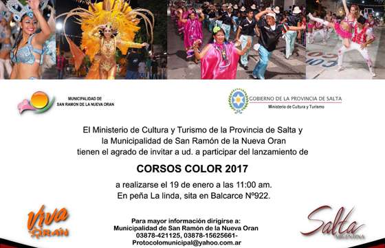 Orán presentará hoy sus tradicionales Corsos Color
