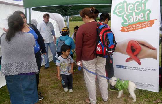 Realizarán test para detección de VIH en la plaza de Molinos