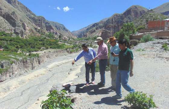 Relevaron la zona de Iruya afectada por la erosión de ríos