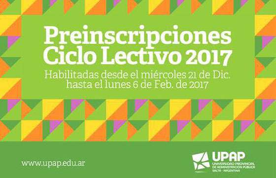 Continúan abiertas las preinscripciones para las carreras de la UPAP