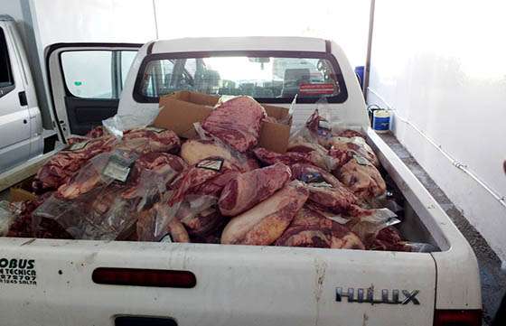 Durante enero decomisaron más de 2.000 kilogramos de carne procedente de la faena clandestina