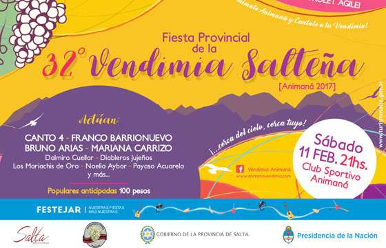 Hoy salteños y turistas podrán disfrutar del cierre de la Fiesta de la Vendimia en Animaná