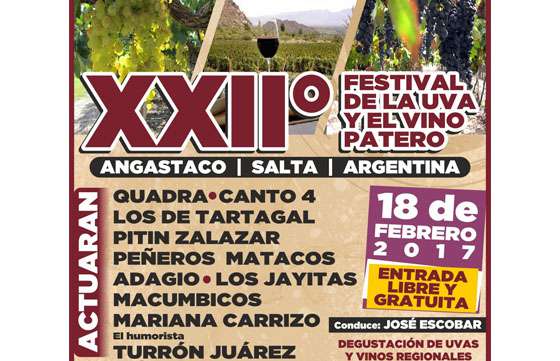 Angastaco presentará hoy el festival de La Uva y el Vino Patero