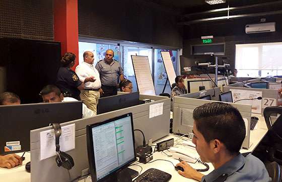 Funcionarios de la ciudad de Buenos Aires recorrieron el Centro de Coordinación Operativa