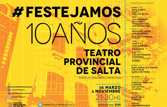 El Teatro Provincial de Salta festeja sus 10 años
