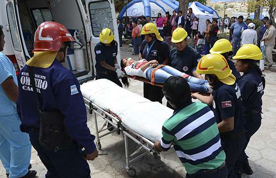 Realizaron con éxito un simulacro de sismo en Cachi