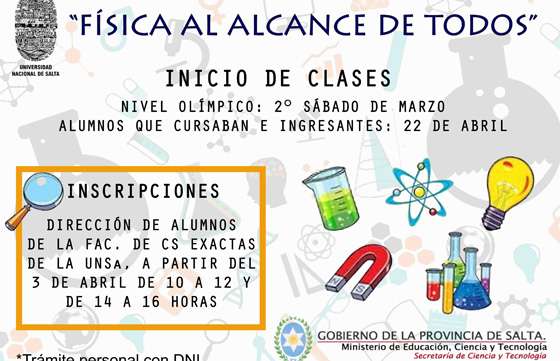 Continúan las inscripciones para el taller Física al alcance de Todos