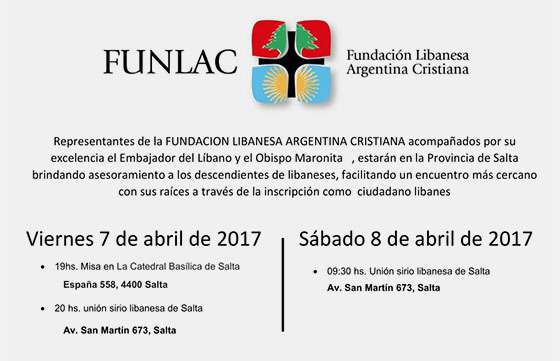 El Embajador del Líbano desarrollará diversas actividades en Salta
