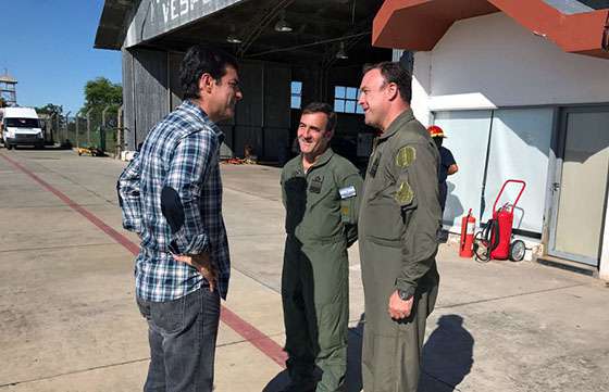 Urtubey se entrevistó con efectivos de la Fuerza Aérea que integran el Operativo Escudo Norte