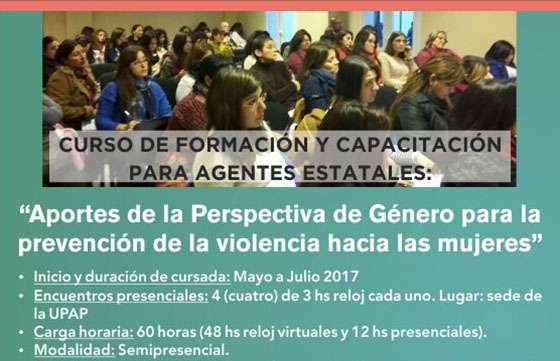 Propuesta de formación en género para agentes estatales
