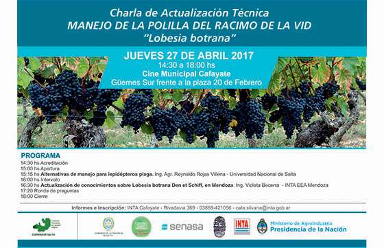 Charla de actualización técnica sobre manejo de polilla de la vid
