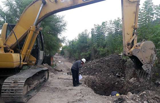 Importante obra de colectoras cloacales para Vaqueros