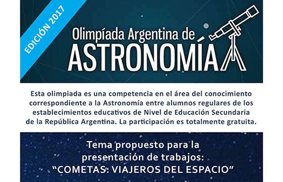 Inscriben a instituciones de nivel secundario para participar de la Olimpiada Argentina de Astronomía