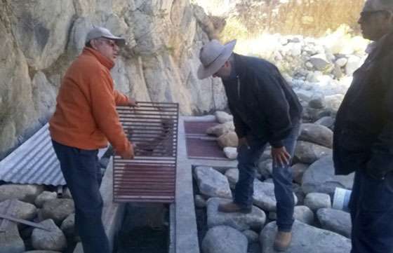 Inspeccionaron obras de captación de agua en Cachi