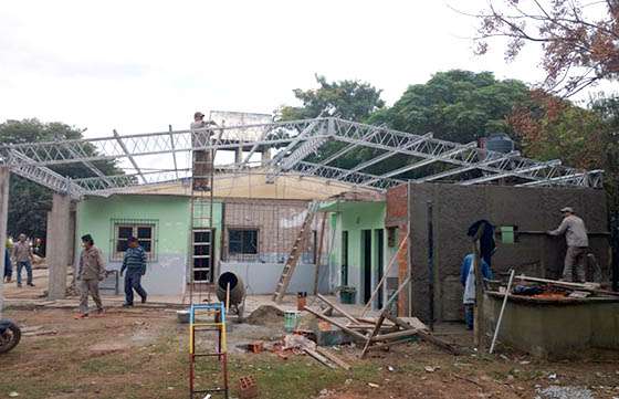 Avanzan las obras de ampliación y refacción de la escuela Nichilén de Gral. Mosconi