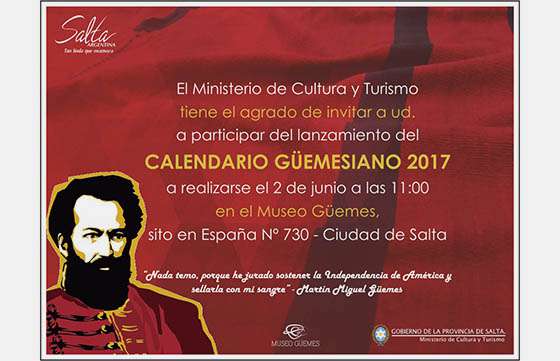 Se presentará hoy el Calendario Güemesiano 2017