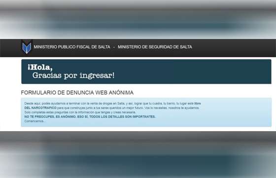 Más de 2.700 vecinos aportaron información sobre narcotráfico en el sitio denunciasweb