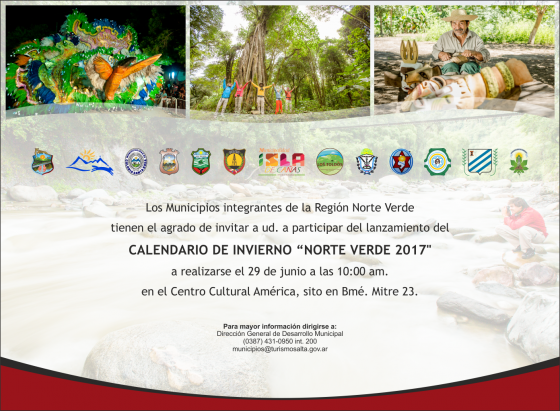 Se realizará hoy el lanzamiento del Calendario de Invierno Norte Verde 2017