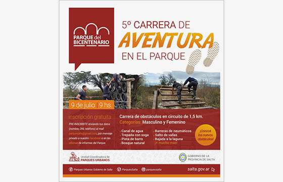 Continúan las inscripciones para una nueva edición de la carrera Aventura en el Parque
