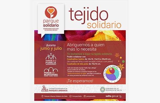 Continúan recibiendo donaciones de tejidos en los Parques Urbanos