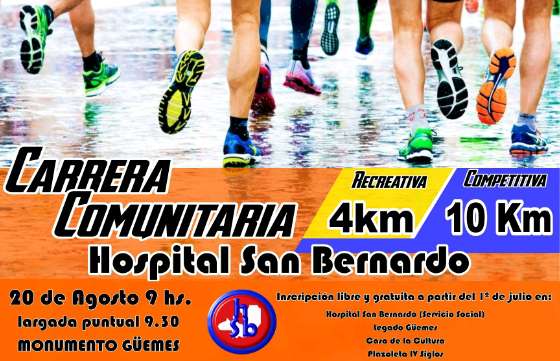 El Hospital San Bernardo organizó una competencia deportiva para toda la comunidad